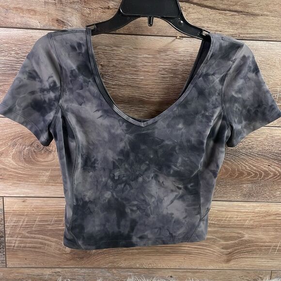 LULULEMON ALIGN T SHIRT, DIAMOND GRAPHITE GREY - Picture 5 of 8